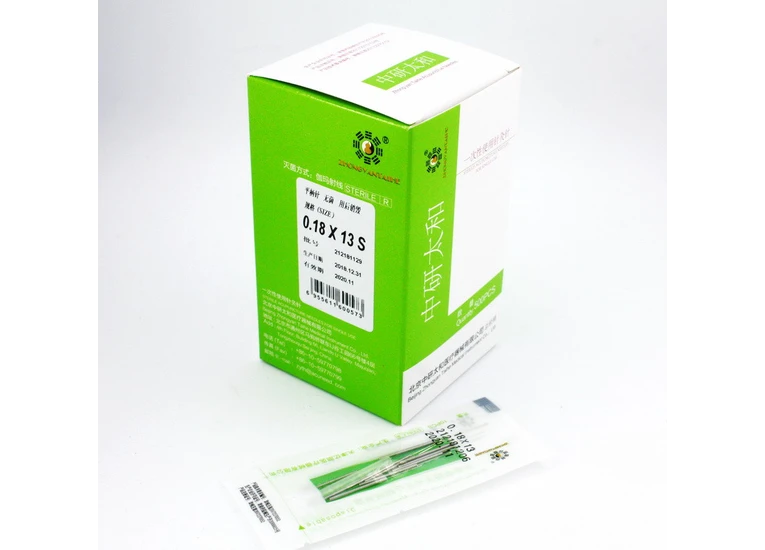 Иглы для акупунктуры и рефлексотерапии Zhongyan Taihe 0,18*13 мм, 500 игл