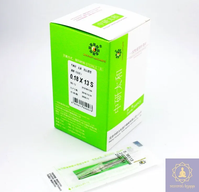 Иглы для акупунктуры и рефлексотерапии Zhongyan Taihe 0,18*13 мм, 500 игл