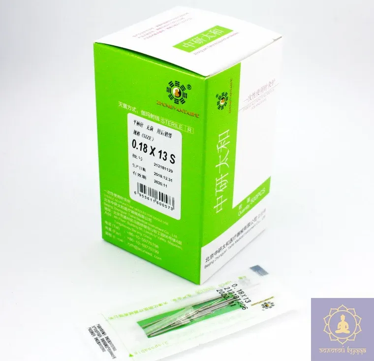 Иглы для акупунктуры и рефлексотерапии Zhongyan Taihe 0,18*13 мм, 500 игл