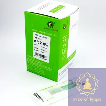 Иглы Zhongyan Taihe для акупунктуры и рефлексотерапии 0,18*10 мм, 500 игл