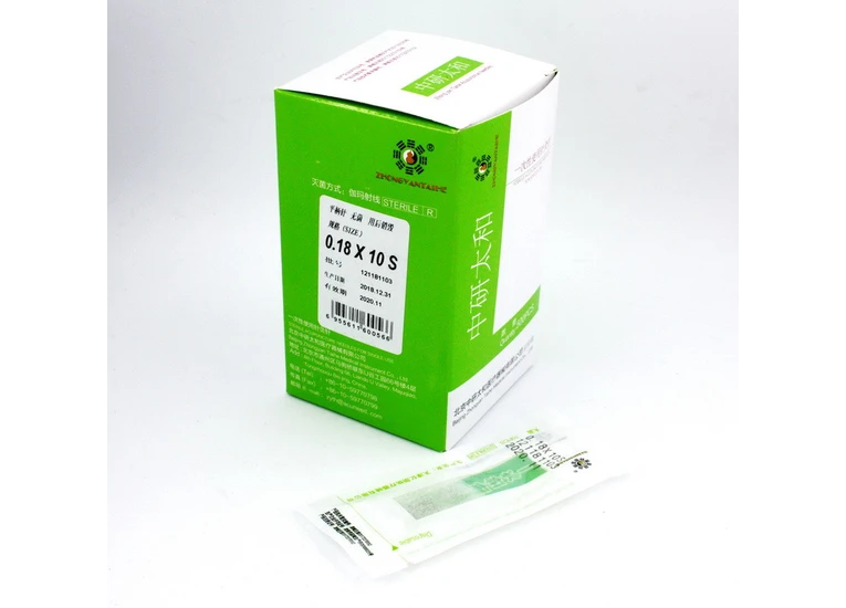 Иглы Zhongyan Taihe для акупунктуры и рефлексотерапии 0,18*10 мм, 500 игл