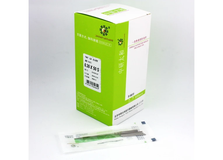 Иглы для акупунктуры и рефлексотерапии Zhongyan Taihe 0,30*50 мм 500 игл