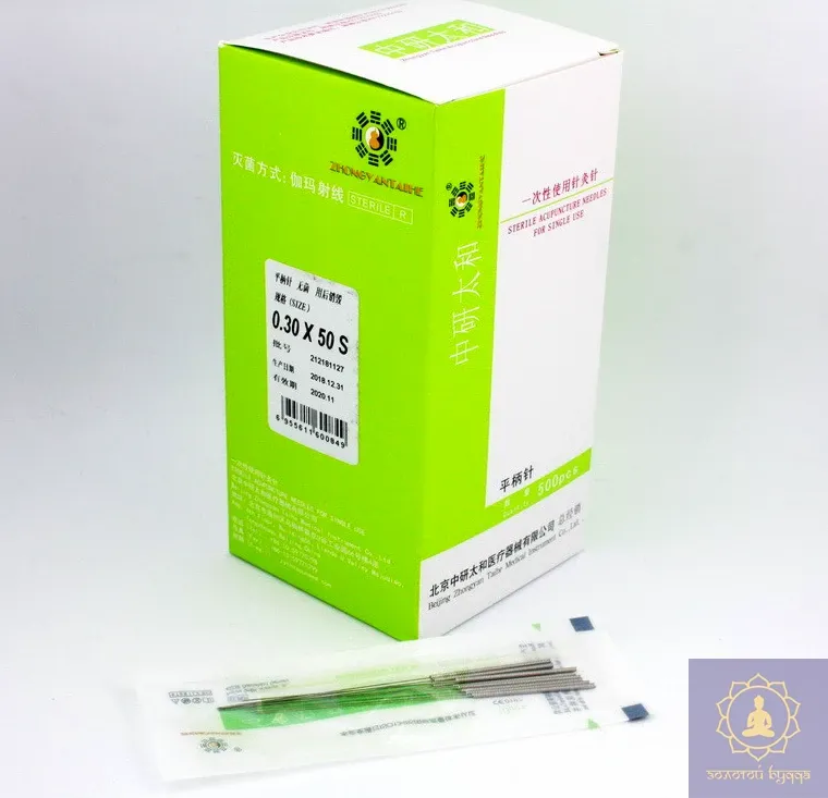 Иглы для акупунктуры и рефлексотерапии Zhongyan Taihe 0,30*50 мм 500 игл