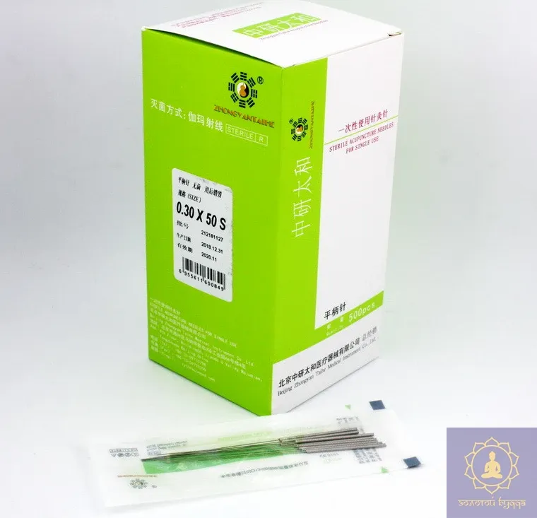 Голки для акупунктури та рефлексотерапії Zhongyan Taihe 0,30*50 мм 500 голок