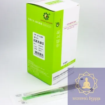 Иглы для акупунктуры и рефлексотерапии Zhongyan Taihe 0,30*60 мм 500 игл