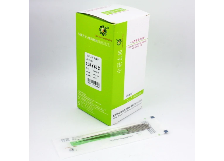 Иглы для акупунктуры и рефлексотерапии Zhongyan Taihe 0,30*60 мм 500 игл