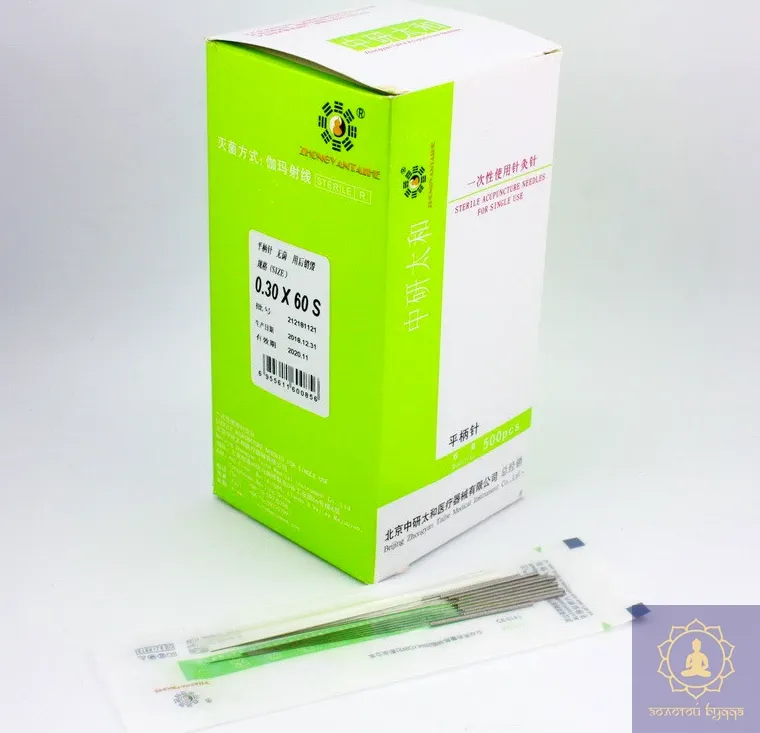 Иглы для акупунктуры и рефлексотерапии Zhongyan Taihe 0,30*60 мм 500 игл