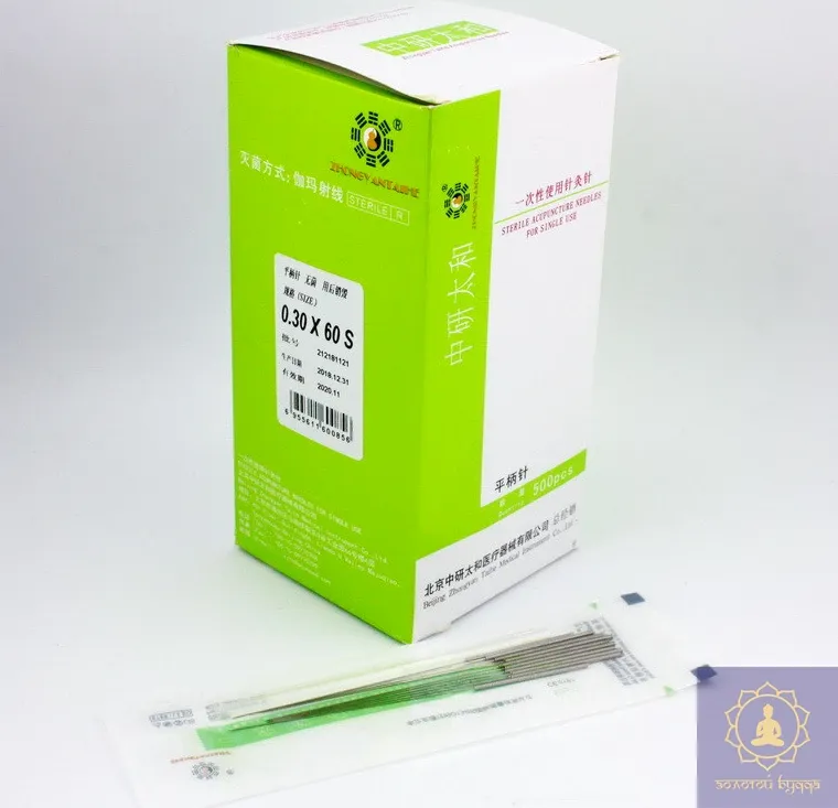Голки для акупунктури та рефлексотерапії Zhongyan Taihe 0,30*60 мм 500 голок