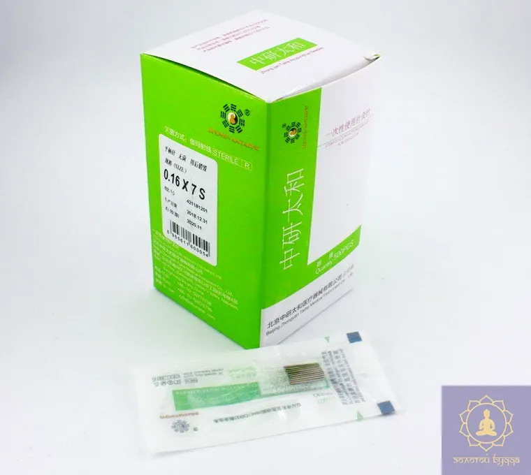 Иглы для акупунктуры и рефлексотерапии Zhongyan Taihe 0,16*7 мм, 500 игл