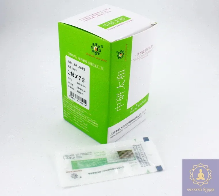 Иглы для акупунктуры и рефлексотерапии Zhongyan Taihe 0,16*7 мм, 500 игл