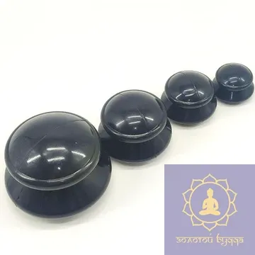 Банки силиконовые для вакуумного массажа черный