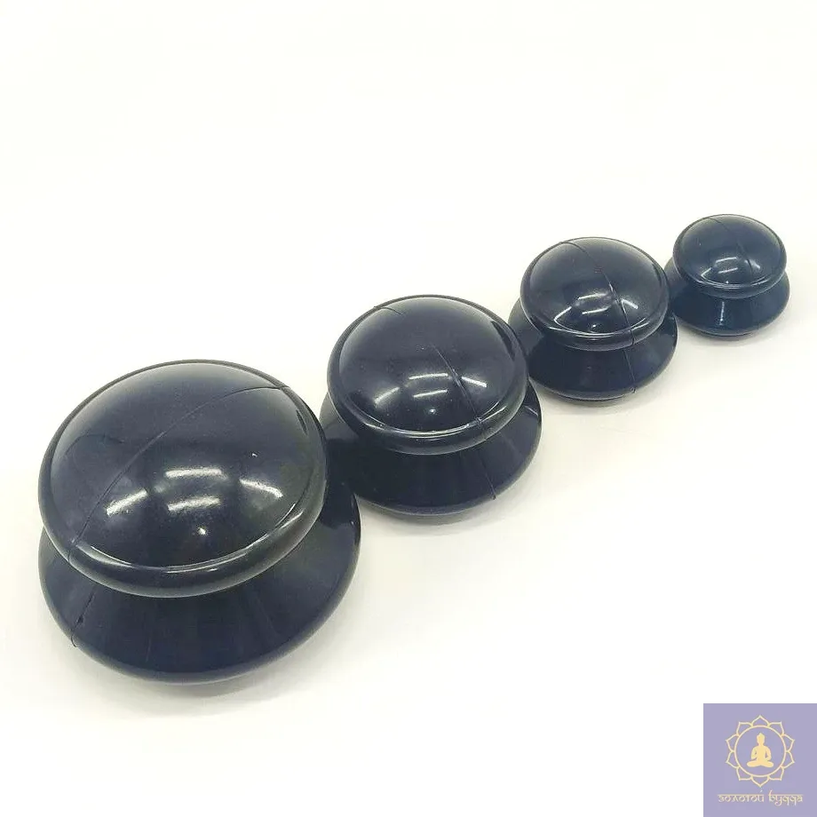 Банки силиконовые для вакуумного массажа черный