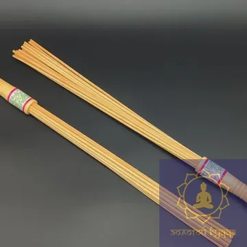 Веник бамбуковый массажный 56 см. толстый прутик