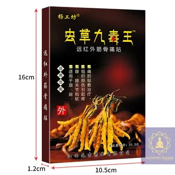 Пластир Інцао Цзю Ду Ван – зігріваючий, знеболюючий, для суглобів та м'язів