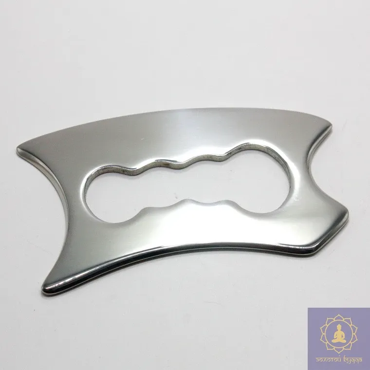 Металевий масажер-скребок із нержавіючої сталі 304, 125×75×4 мм, 160 г