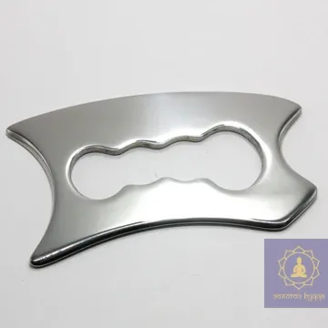 Металлический массажер-скребок из нержавеющей стали 304, 125×75×4 мм, 160 г