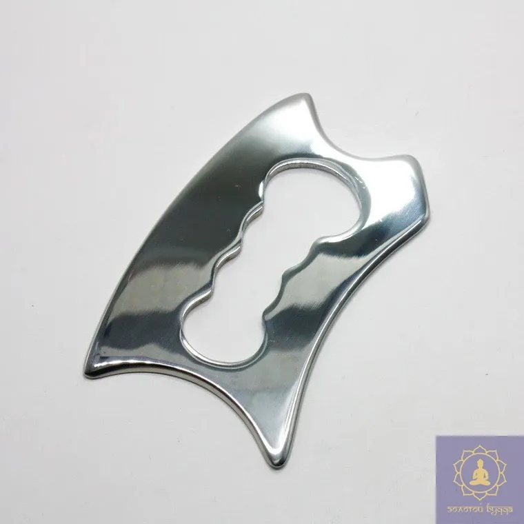 Металевий масажер-скребок із нержавіючої сталі 304, 125×75×4 мм, 160 г