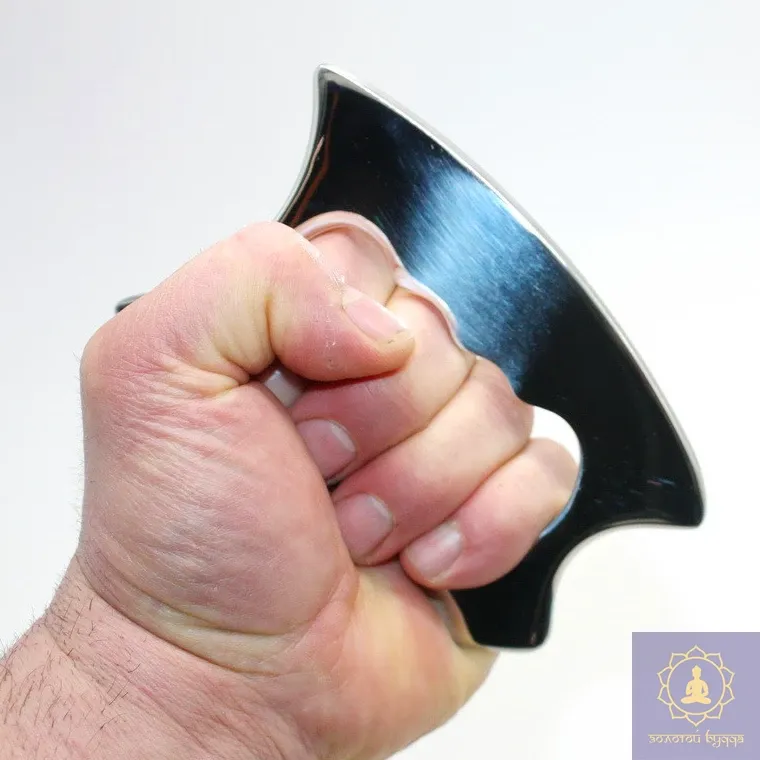 Металевий масажер-скребок із нержавіючої сталі 304, 125×75×4 мм, 160 г