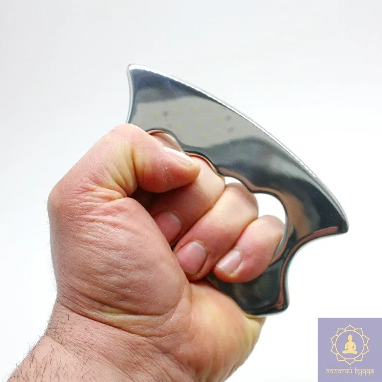 Металевий масажер-скребок із нержавіючої сталі 304, 125×75×4 мм, 160 г