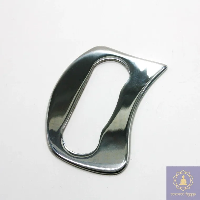 Масажер гуаша із сталі 304, 100×75×4 мм, 115 г