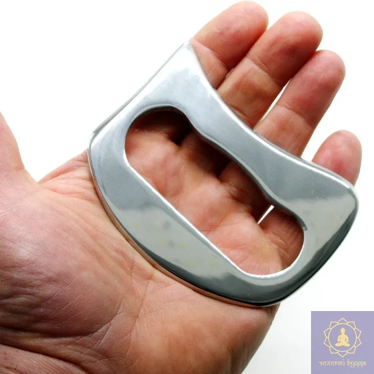 Масажер гуаша із сталі 304, 100×75×4 мм, 115 г