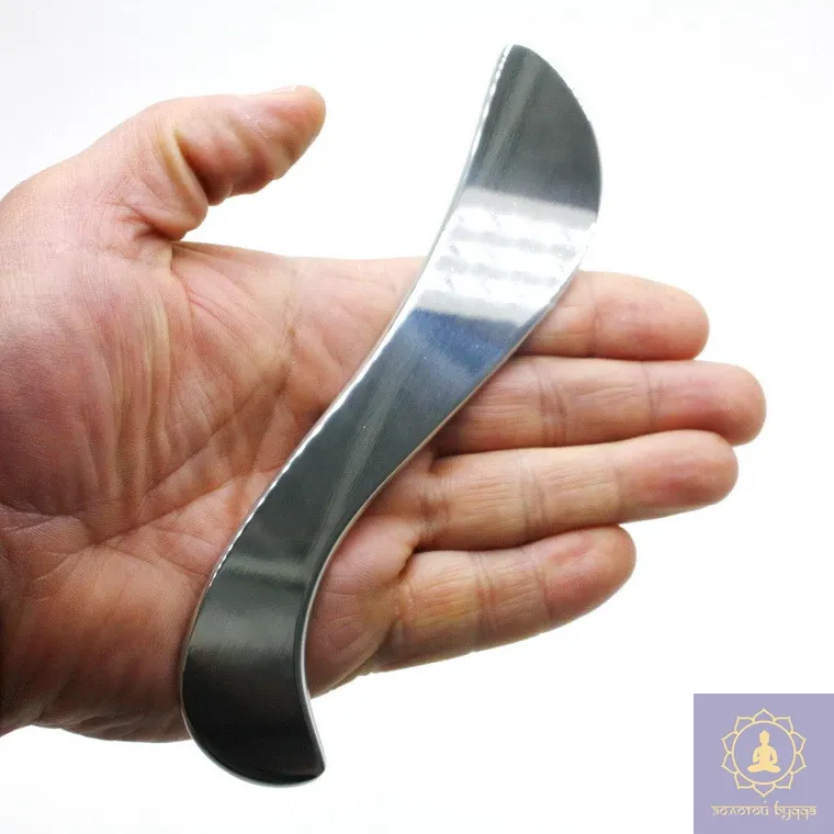 Металевий масажер-скребок хвиля 180×35×6 мм