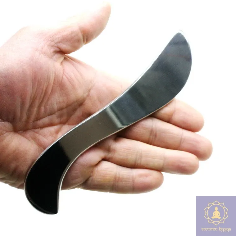 Металевий масажер-скребок хвиля 180×35×6 мм