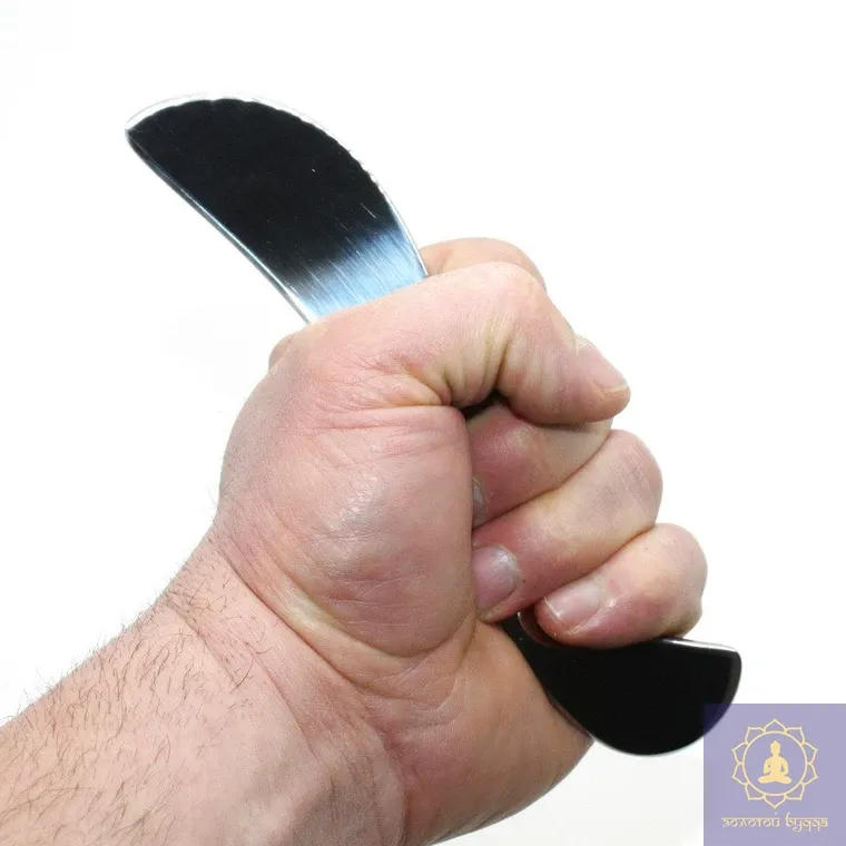 Металевий масажер-скребок хвиля 180×35×6 мм