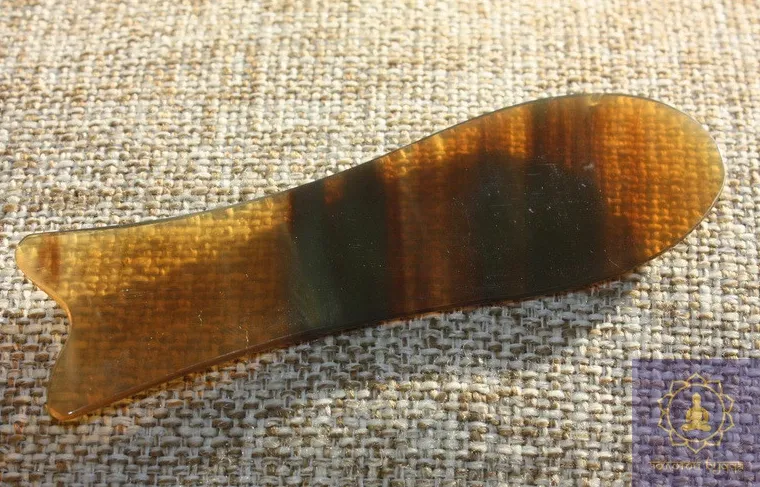 Скребок Гуаша кістка-ріг буйвола рибка світла