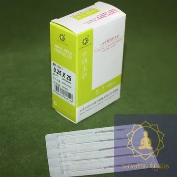 Иглы Zhongyan Taihe для акупунктуры и рефлексотерапии 0,25*25 мм 100 игл