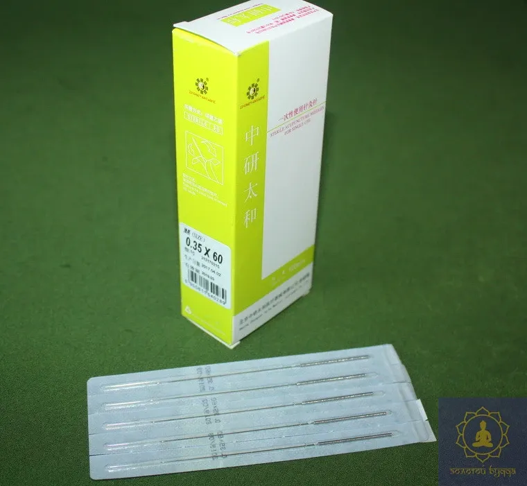 Голки Zhongyan Taihe для акупунктури та рефлексотерапії 0,3*60 мм 100 голок