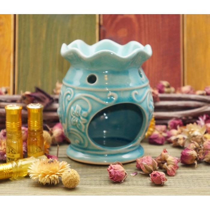 АРОМАЛАМПА КЕРАМІЧНА ІНДИГО ПЛЮЩ